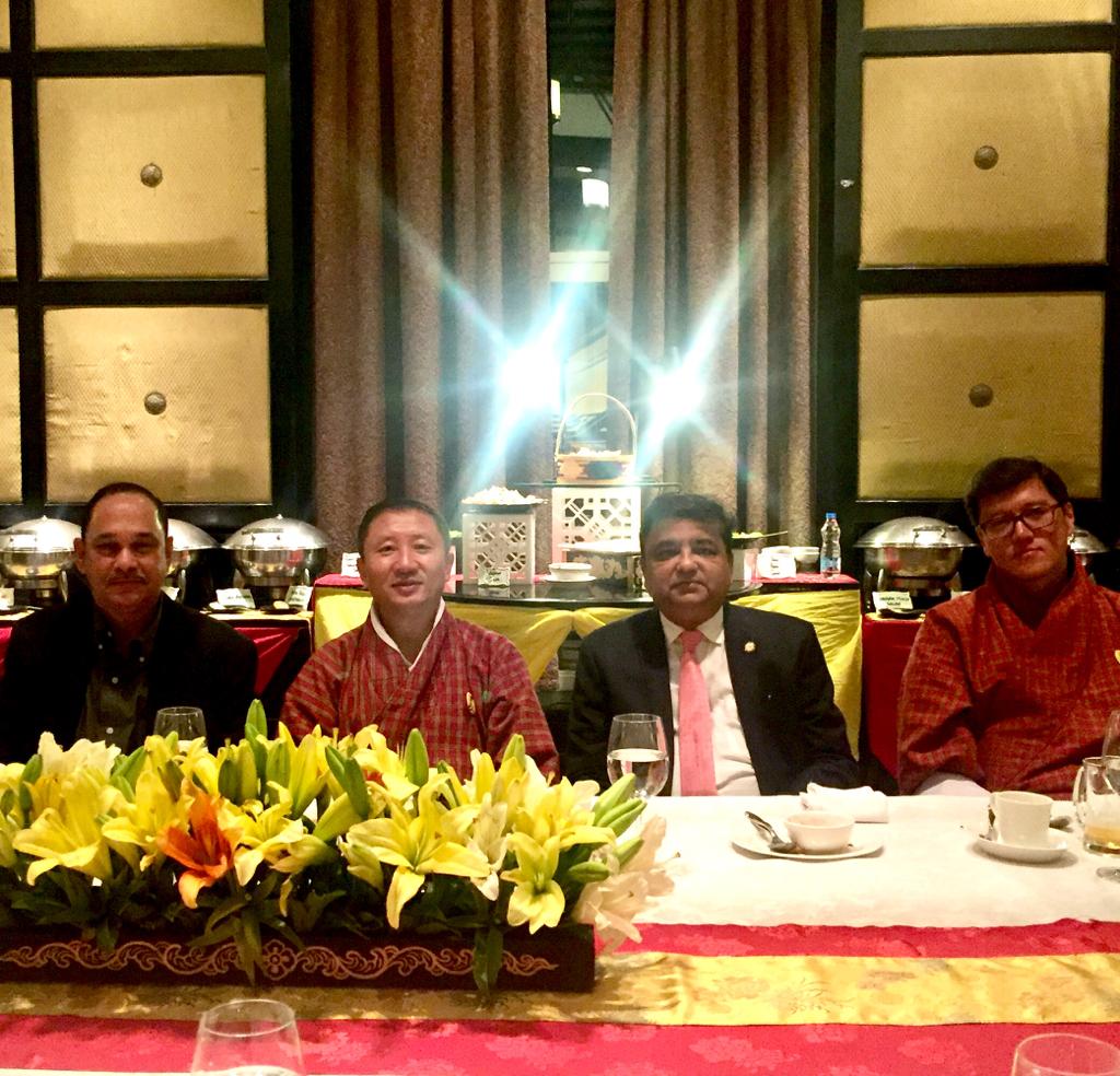 With Foreign Minister of Bhutan Dr Tandi and Ambassador of Bangladesh to Bhutan Mr Jishnu R Choudhary.