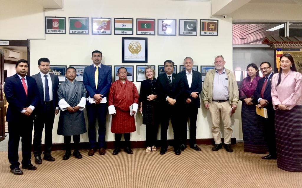 Meeting with the team from IFAD consisting of Ms Louise McDonald, Country Director for Bhutan, Mr. Michael Hamp, Regional Technical Specialist, IFAD consultant and colleagues from Agriculture Ministry of Bhutan to discuss agriculture oriented projects for co funding by the SAARC Development Fund.